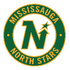 Mississauga North Stars green and gold circular sports team logo with a star-topped N