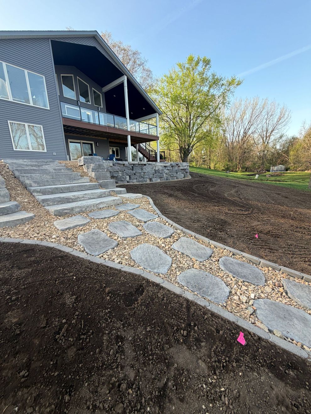 Landscape | Cedar Falls IA| Professional Lawn Care| Retaining Wall