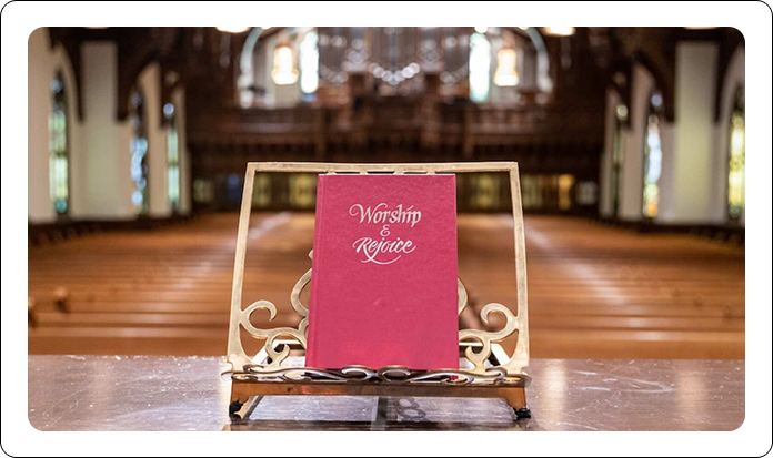 A red book titled