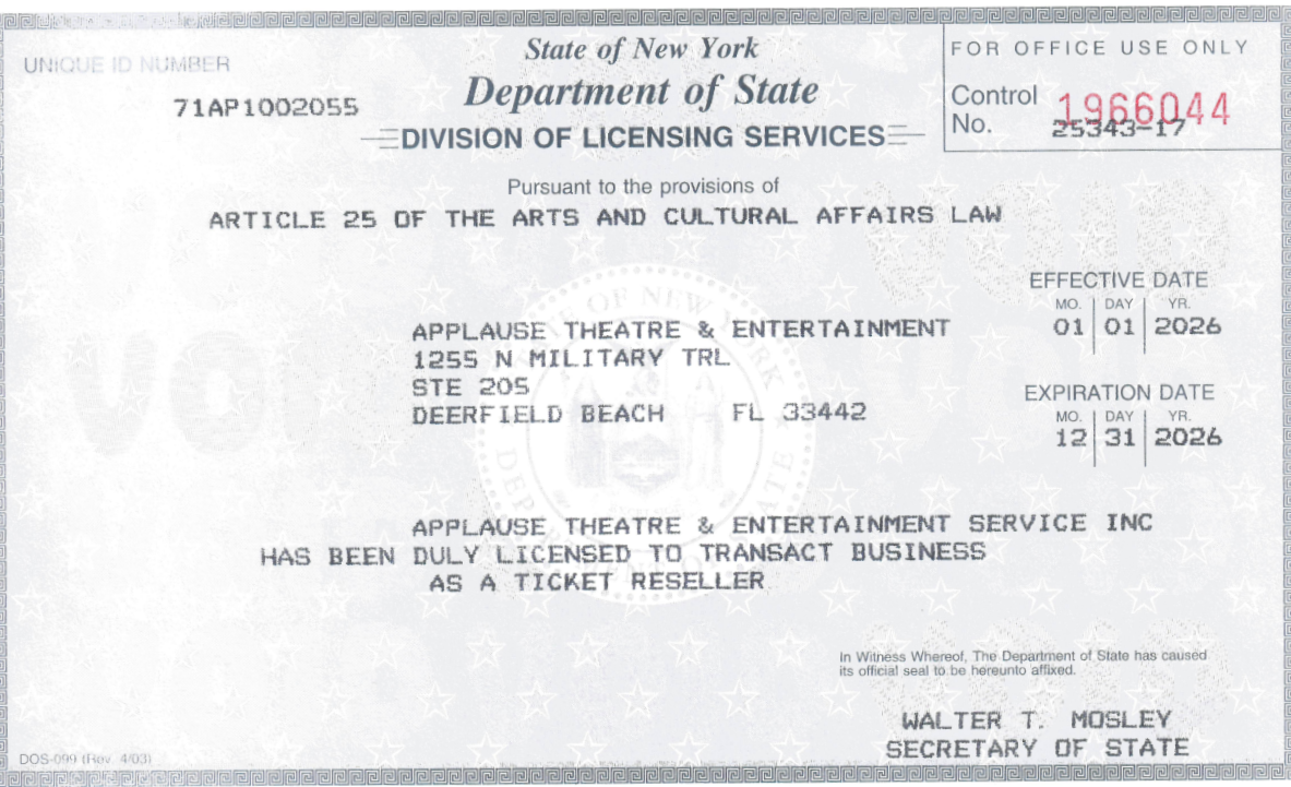 applause license