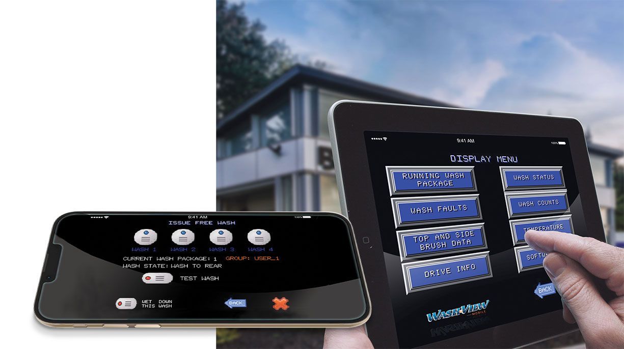 Washview Mobile on an iphone and ipad