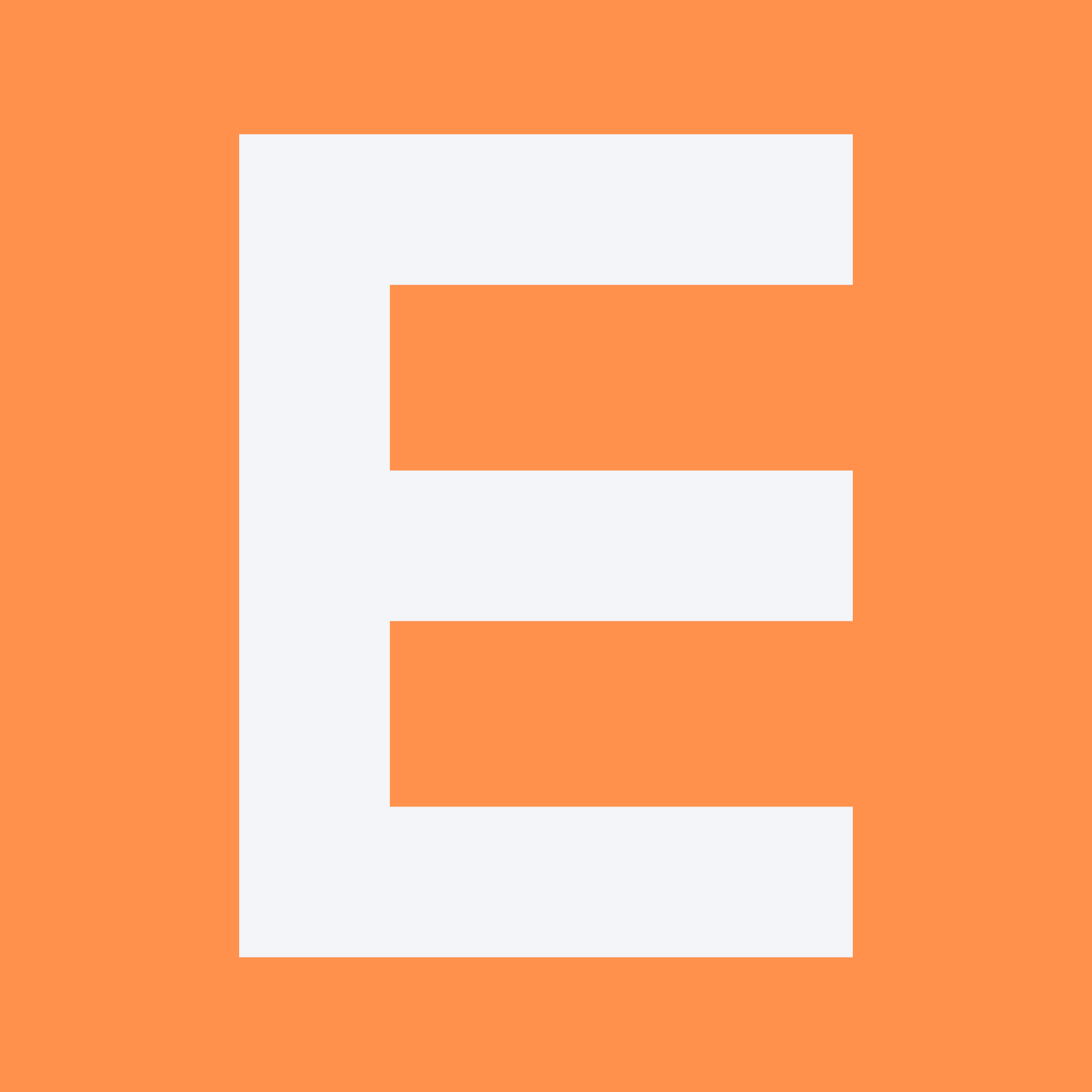 Graphic showing the letter E solely for the visual purposes of the testimonial.