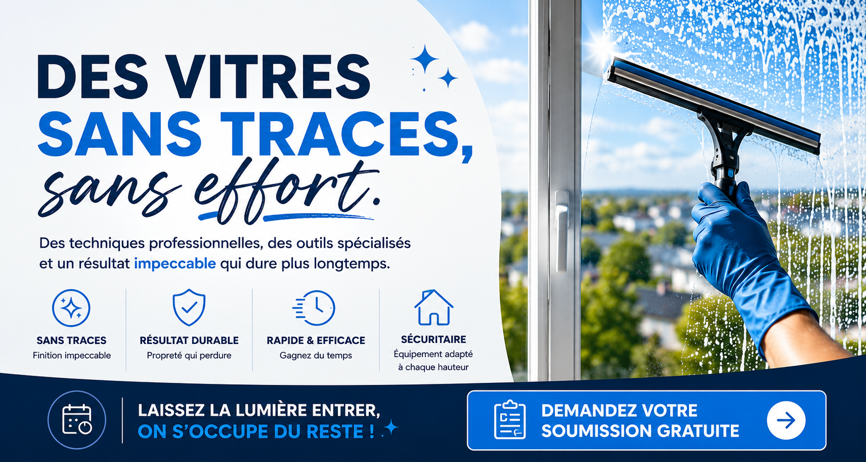 Nettoyage professionnel de vitres à Lévis – vitres sans traces pour maisons et commerces