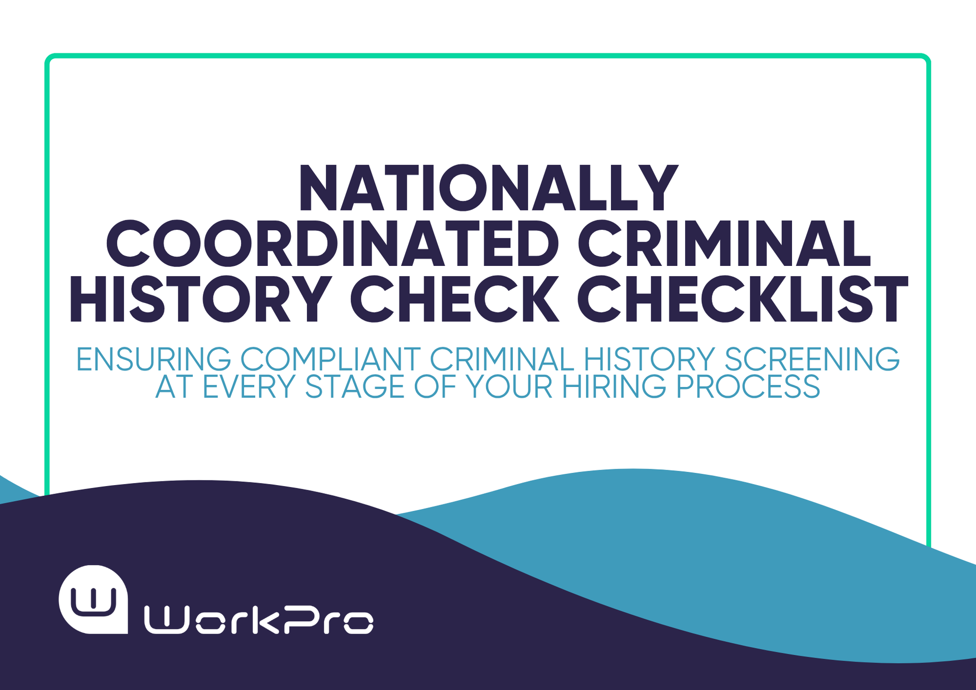 A white square featuring black text that reads 'Basic Background Checks Checklist' with yellow and green waves