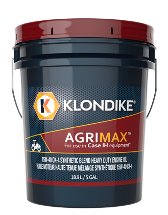 Klondike AgriMax 5-gallon bucket of casein-based wall primer with red lid and dark blue label