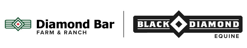 Logos for Diamond Bar Farm & Ranch and Black Diamond Equine.