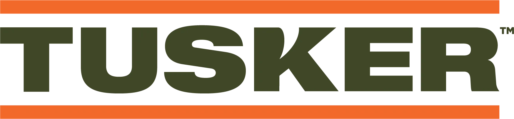 The tusker logo is green and orange on a white background.