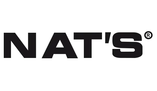 The nat 's logo is black and white on a white background.