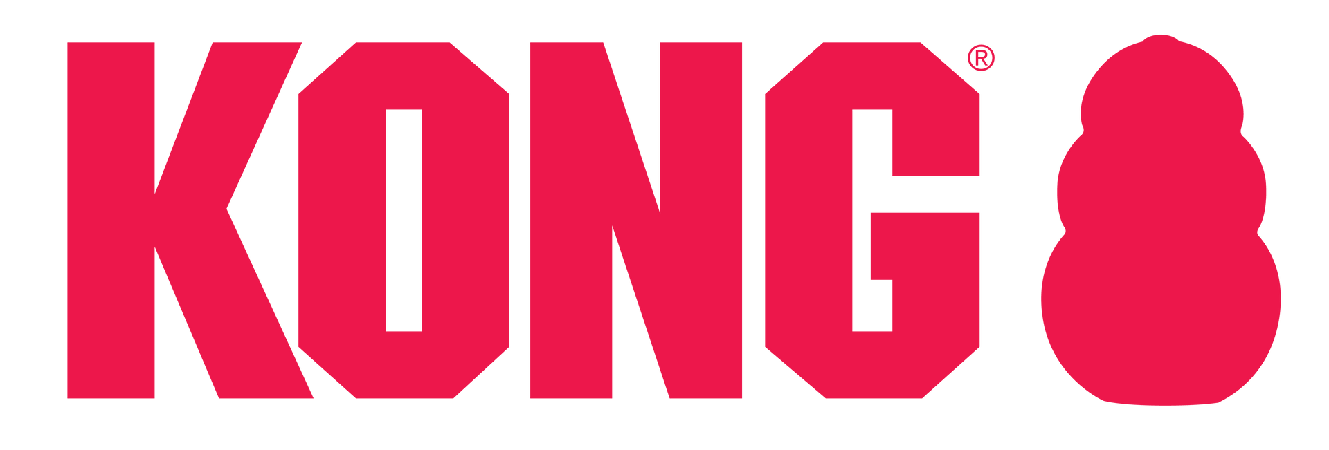Kong logo - red text spelling out 