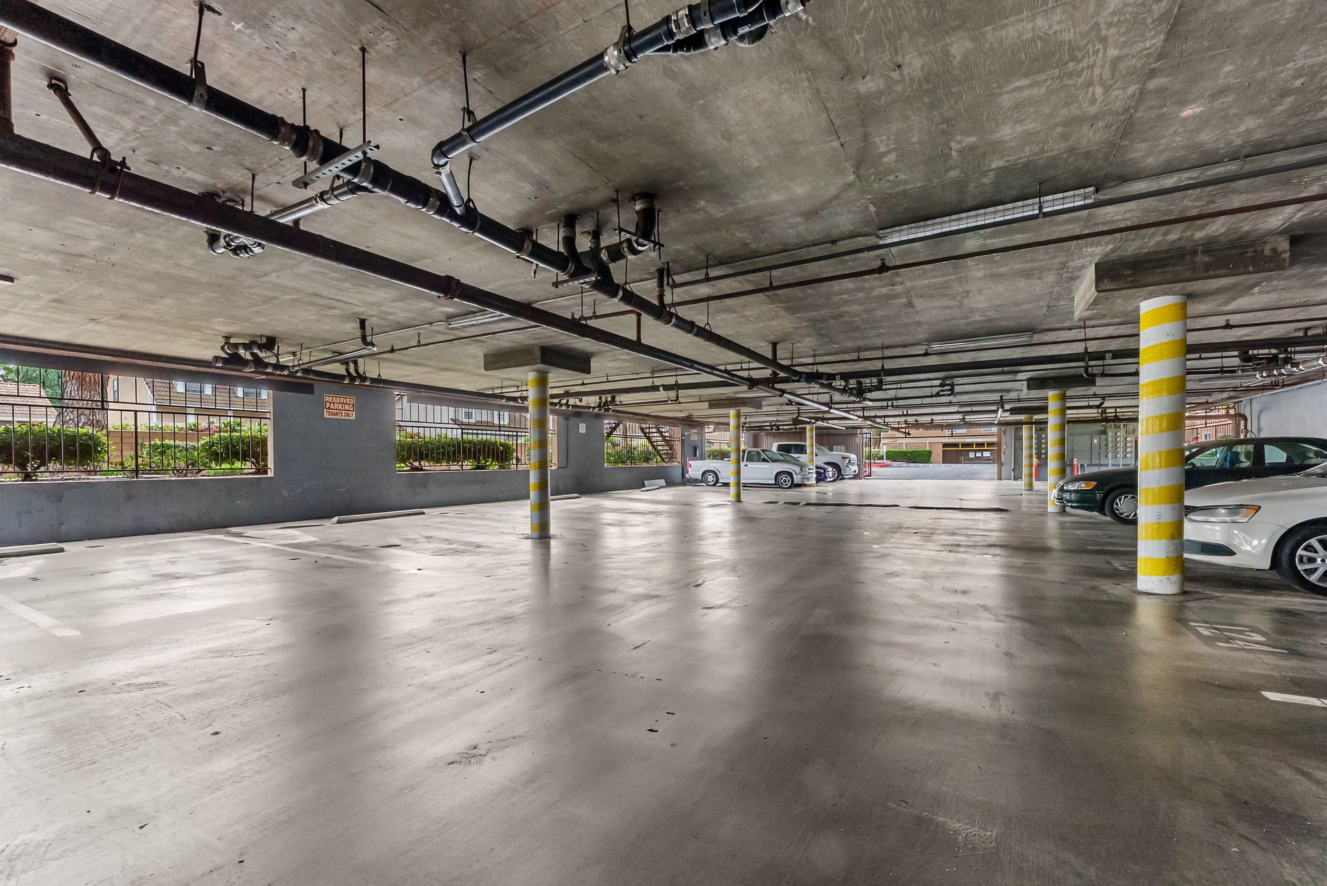 covered parking garage