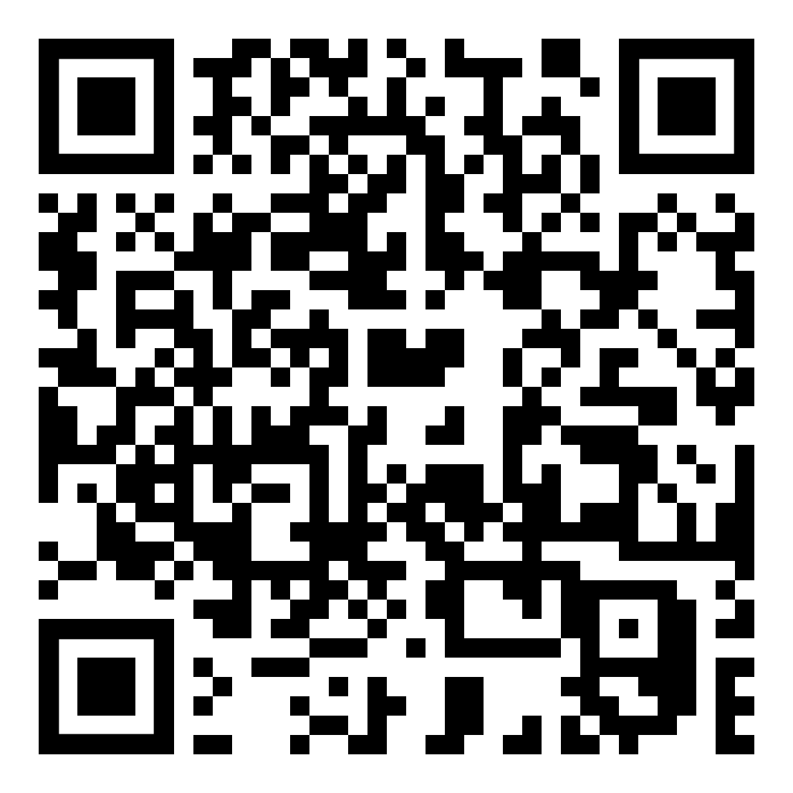 QR code with a complex black and white pattern for scanning.