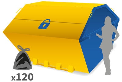 book an enclosed locked 12 yard skip hire today