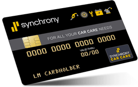 Black credit card with