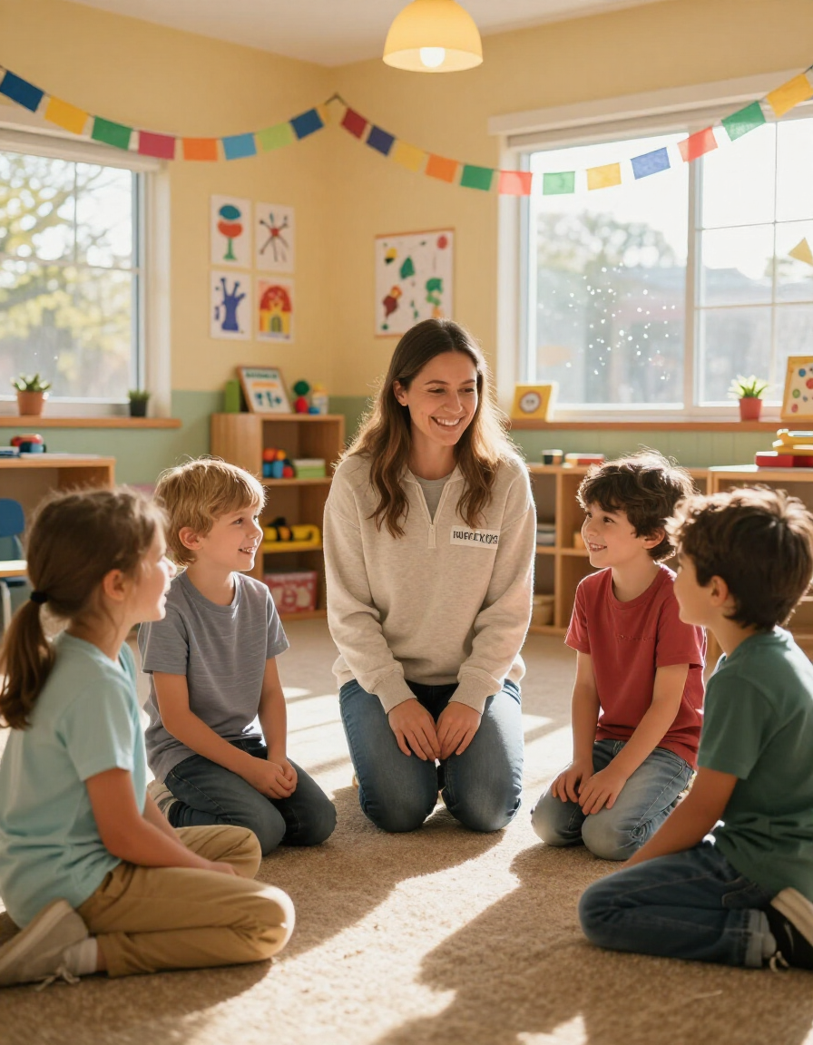 Hope Kids ministry volunteers with children