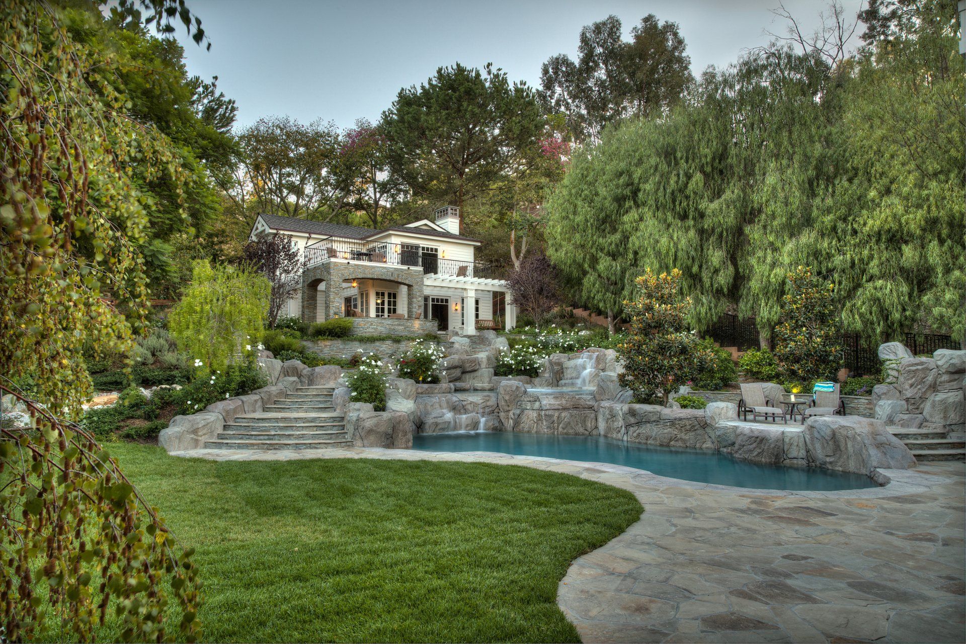 Exterior of Laguna Hills house designed by Studio 6 Architects