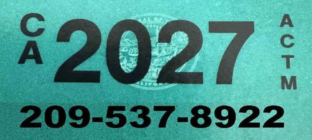 DMV Registration Tag
