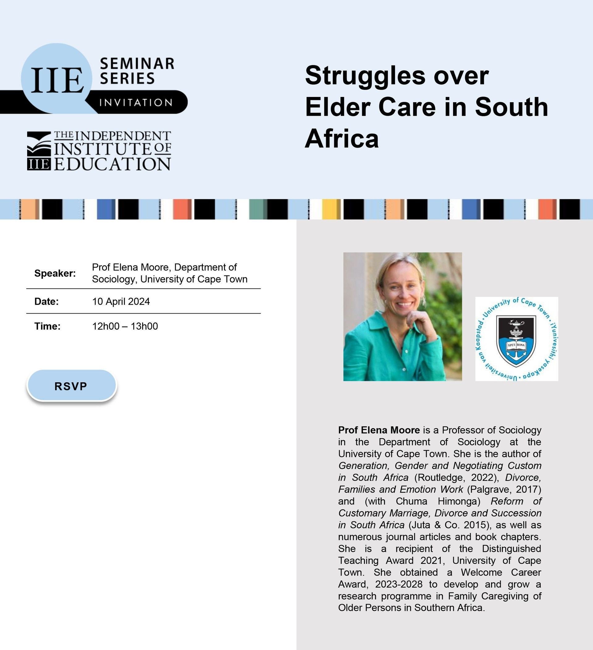 A pamphlet titled struggles over elder care in south africa