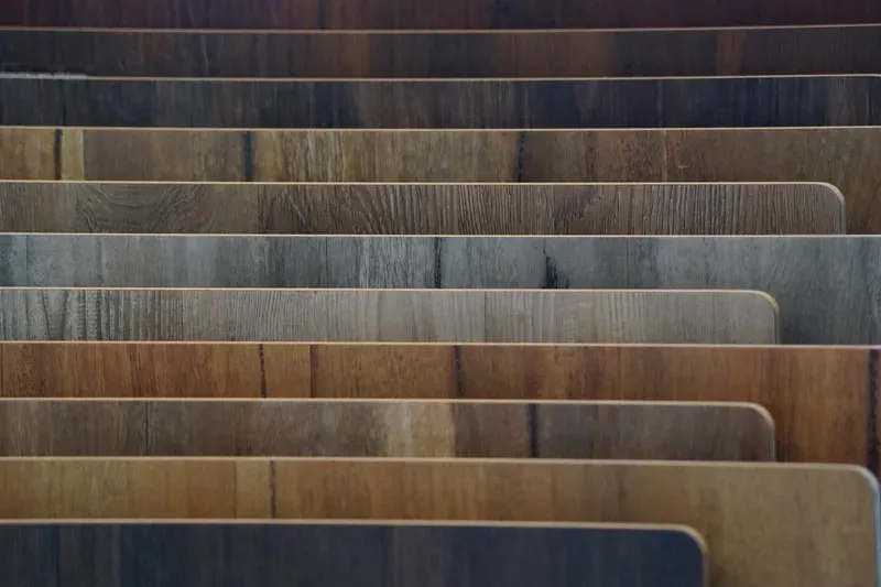 A Display of Different Types of Wooden Flooring in a Store — Aussie Carpets & Vinyl In Beerwah, QLD