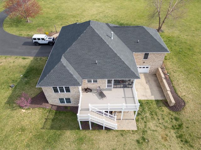 Rear view of a new shingle roof in Staunton, VA