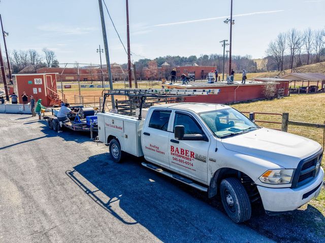 Baber Enterprises truck on site at the Churchville baseball field