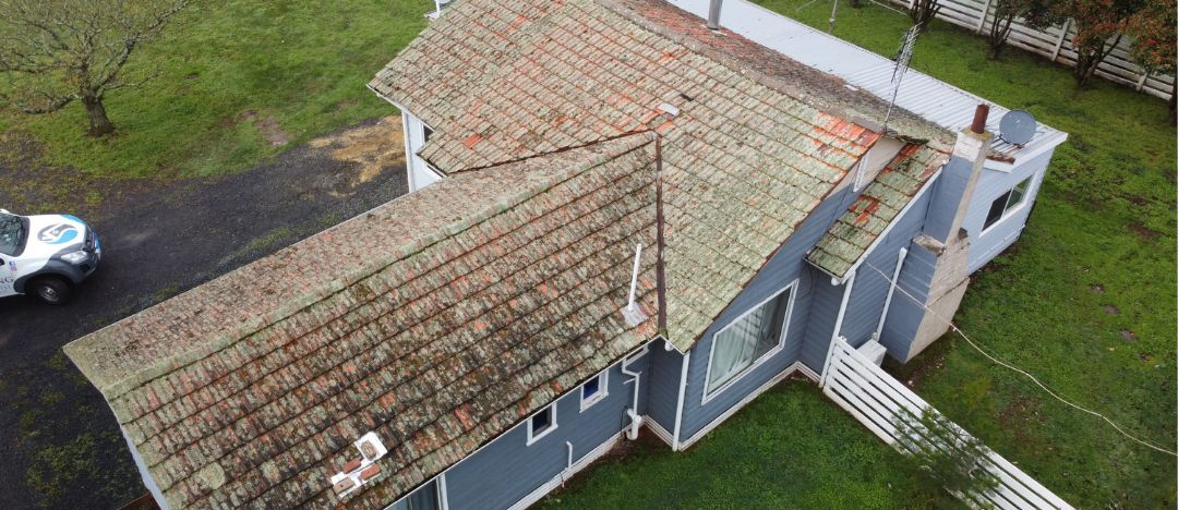 Old and faded fascia boards