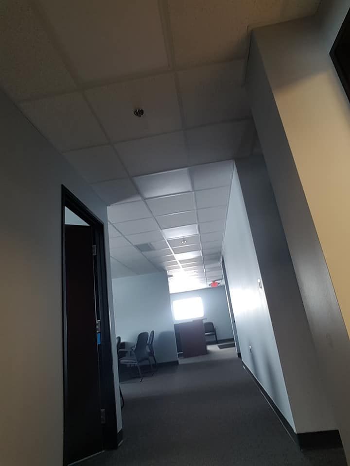 commercial office acoustic ceiling installation
