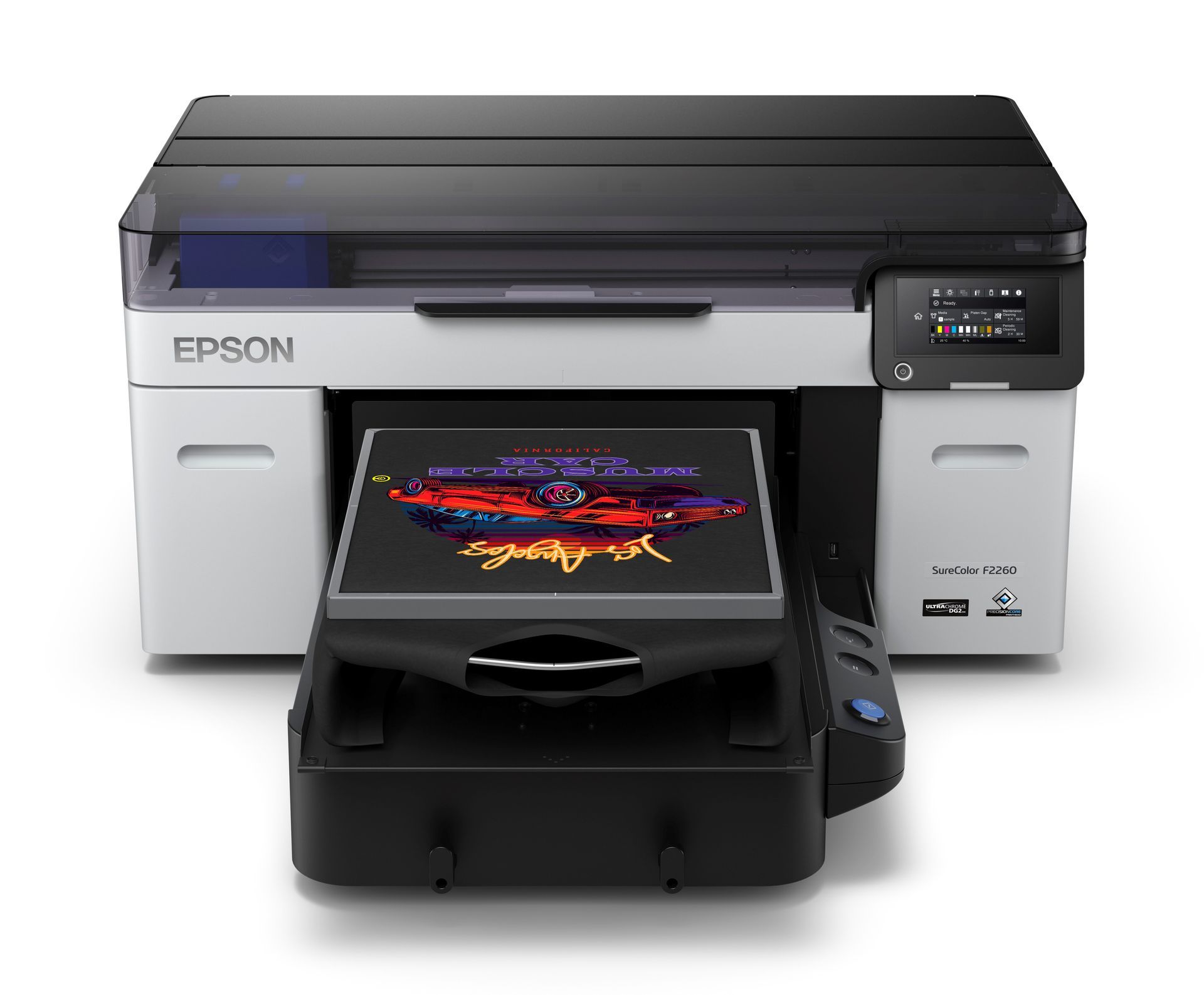 Epson SC-F2260 DTG printer with print example