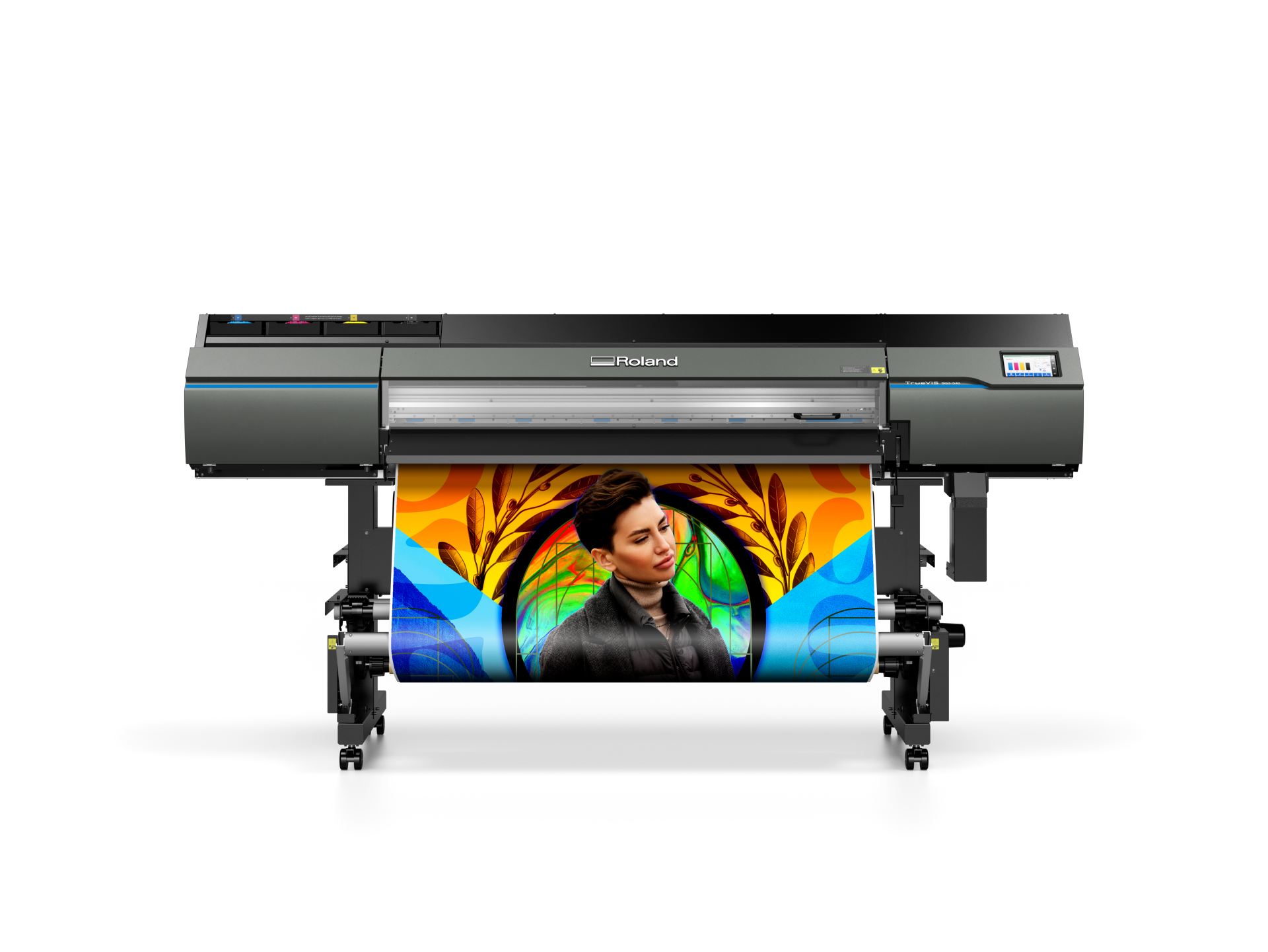 Roland SG3-540 printer with a print example