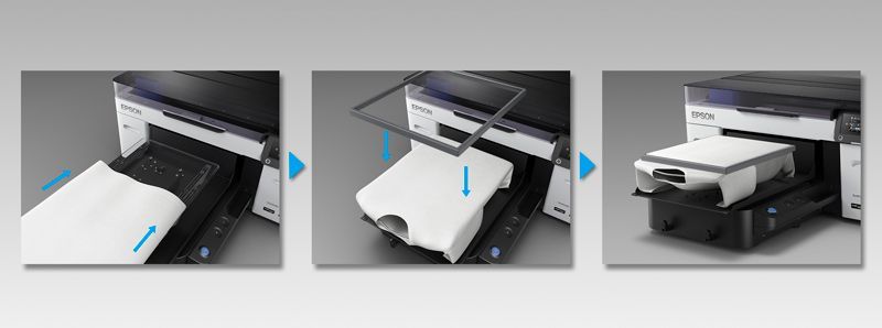 How to load your blank tee on the Epson SC-F2260 DTG DTF Hybrid Printer