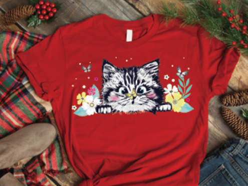 DTF Examples on t-shirt