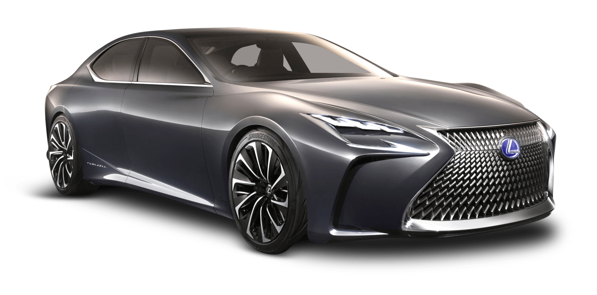 Gray Lexus sedan car with silver accents.