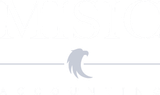 Minimal gray logo centered on a white background with a thin horizontal line