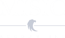Minimal gray logo centered on a white background with a thin horizontal line