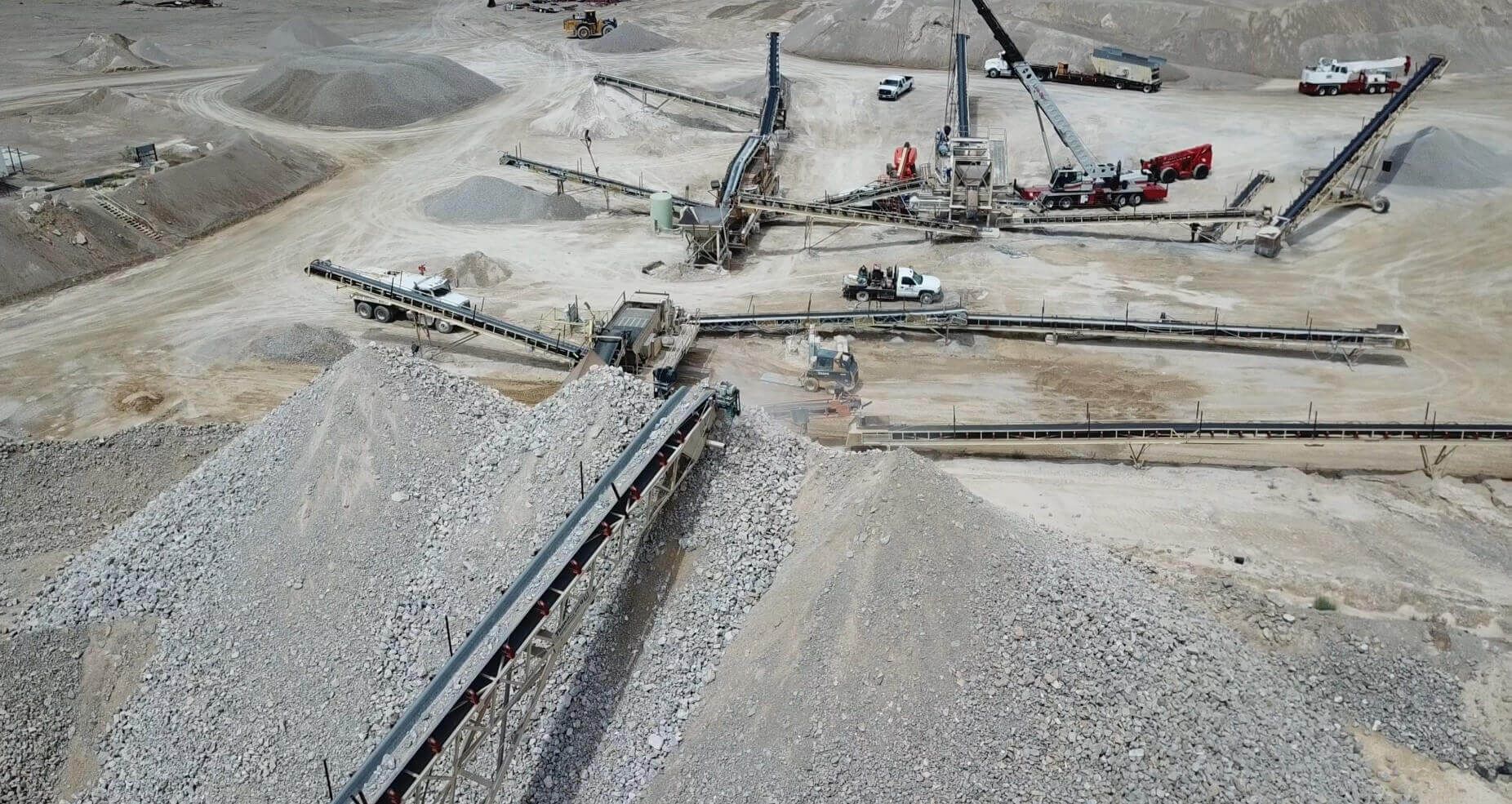 Aggregate photo from drone