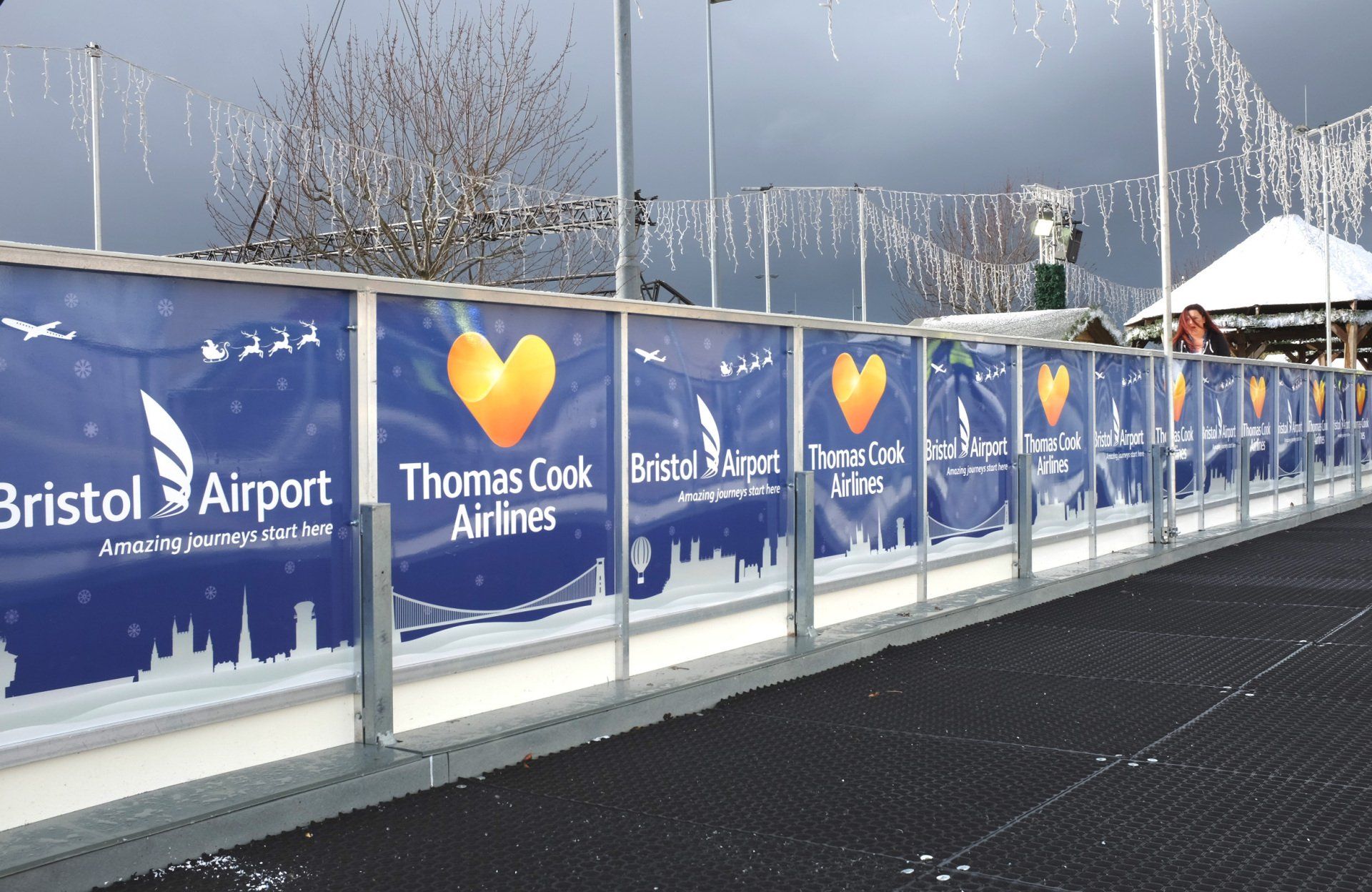 A fence with bristol airport written on it