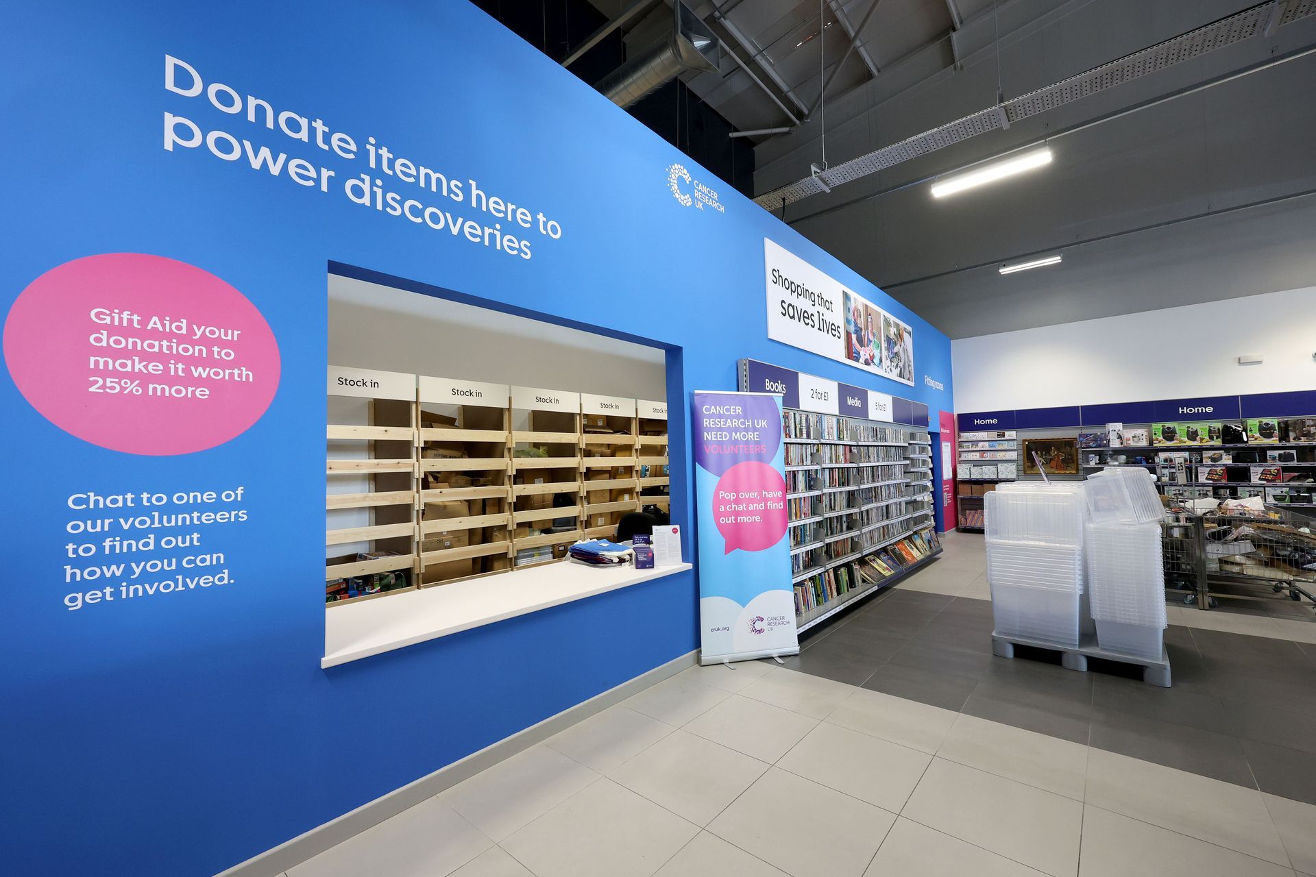 Superstore Branding & Signage for Cancer Research UK Superstore Thurrock