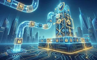 Diagram of Oracle Identity Manager core and connected systems, with red lightning effect.