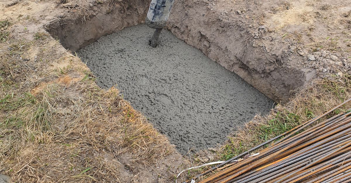 Poured concrete foundation walls in Southern Maryland