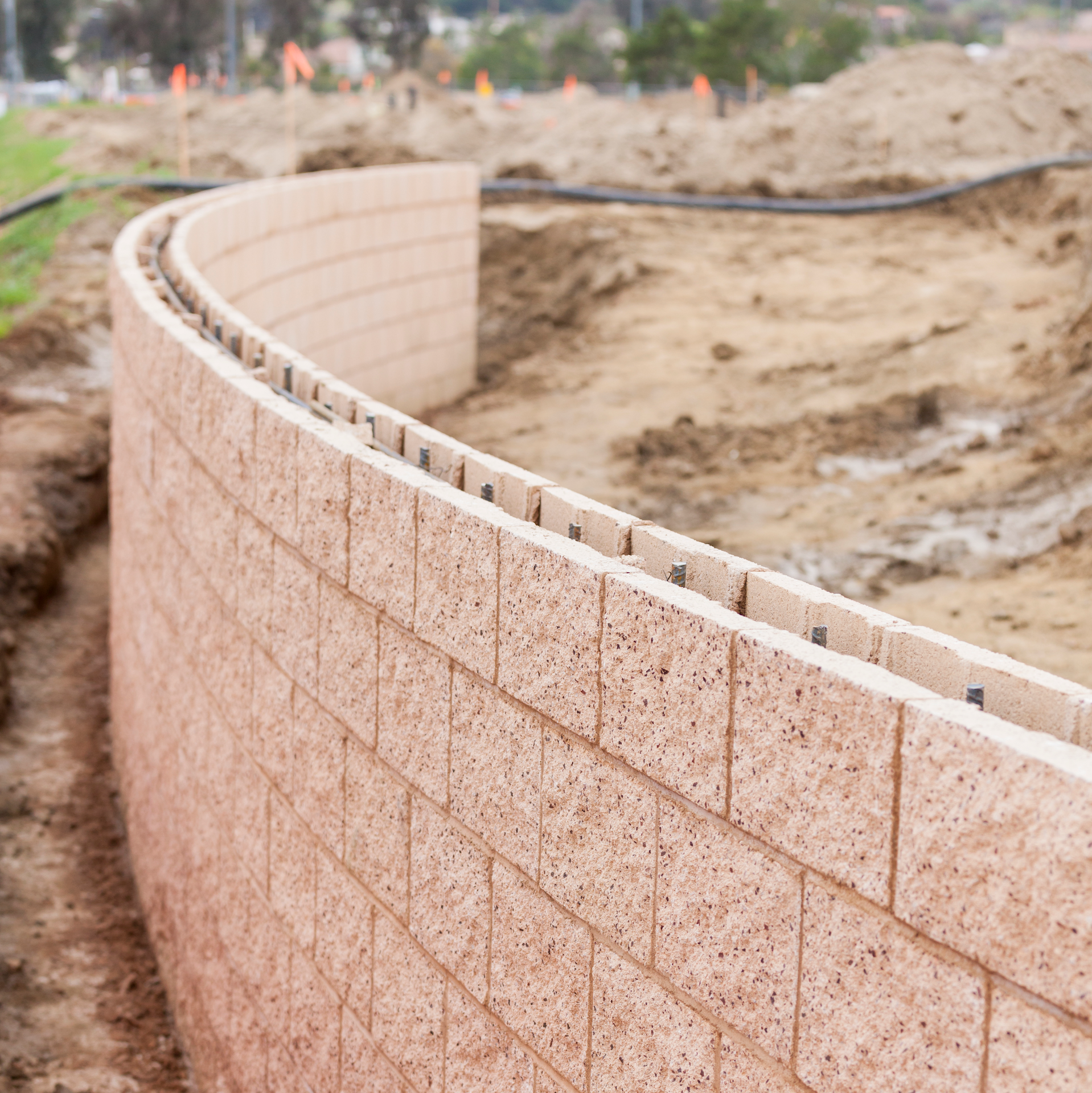 concrete retainer wall southern md