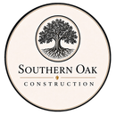 Southern Oak Renovations logo: a black and white, circular design featuring an oak tree at the center, surrounded by text.