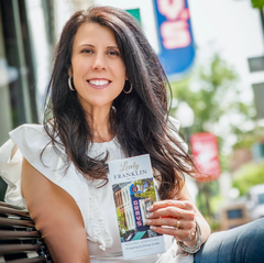 Buffie Holding Lovely Franklin Map | Franklin Driving Tours