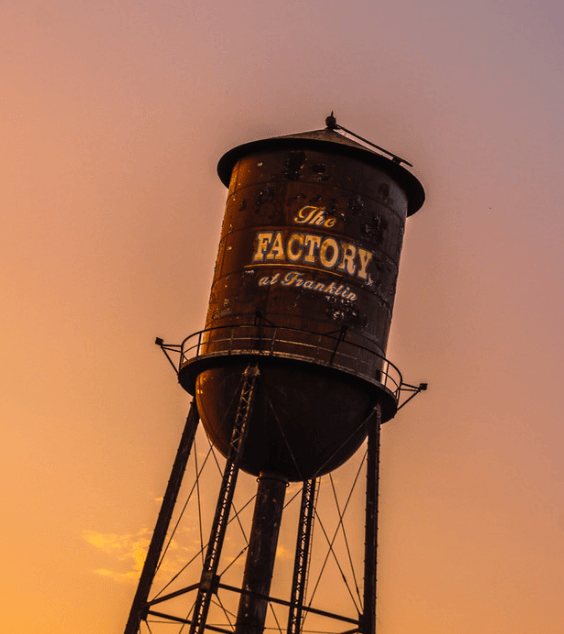 The Factory water tower | Franklin Driving Tours