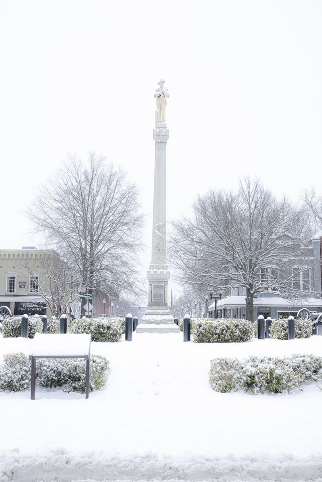 Snowy Downtown Franklin Square | Franklin Driving Tours