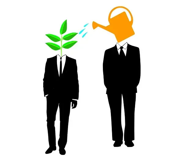 A mentor nurturing a mentee's ideas