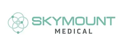 Skymount Medical logo with teal geometric emblem and gray text on a white background.