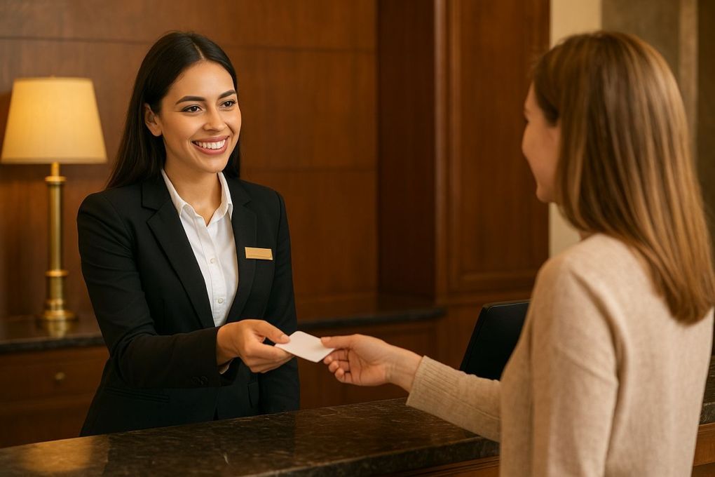 Restaurant scene: Servers carrying food and pouring wine for seated diners at wooden tables. Restaurant scene: Servers carrying food and pouring wine for seated diners at wooden tables.