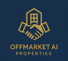 Orange logo: house above clasped hands, OffMarket AI Properties