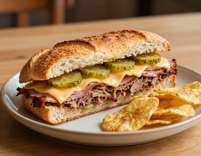 Pressed Cuban sandwich from the Cornelius NC food truck