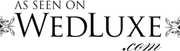 A black and white logo for wedluxe.com
