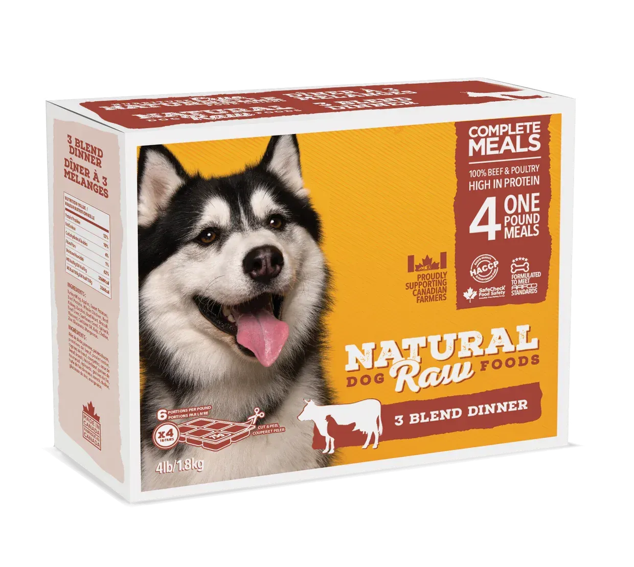 Natural Raw Dog Food 3 Blend Dinner
